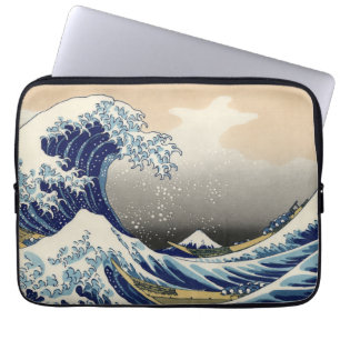 Grote golf bij Kanagawa & berg Fuji Japan Zee Laptop Sleeve