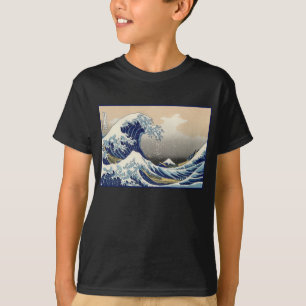 Grote golf bij Kanagawa & berg Fuji Japan Zee T-shirt