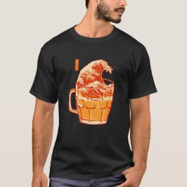Grote Golf bij Kanagawa en Mount Fuji Beer T-shirt