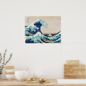 Grote golf bij Kanagawa Katsushika Hokusai Poster (Keuken)