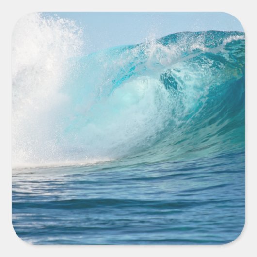Grote golf brekende sticker in de Stille Oceaan (Voorkant)