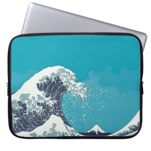 Grote Golf en de japanse houtdoorsnede Fuji Laptop Sleeve