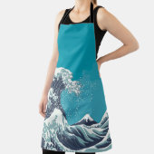 Grote Golf en de  japanse houtdoorsnede Fuji Schort (Insitu)