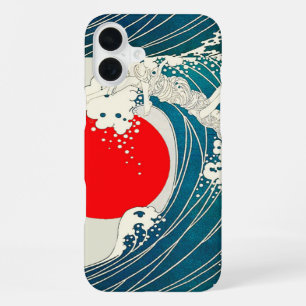 GROTE GOLF EN RODE ZON Blauwe Witte Scheepvaart iPhone 16 Plus Hoesje