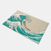 Grote golf - groene deurmat (Schuin)