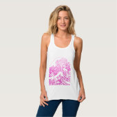 Grote Golf Hokusai, Heet Roze Tanktop (Volledige Voorkant)