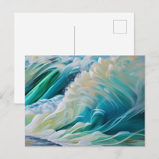 Grote golf in de oceaan briefkaart (Voorkant / Achterkant)