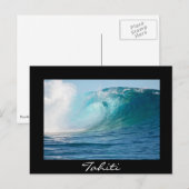 Grote golf in de Stille Oceaan breekt in Tahiti Briefkaart (Voorkant / Achterkant)