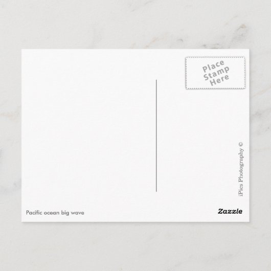Grote golf in de Stille Oceaan breekt in Tahiti Briefkaart (Achterkant)