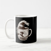Grote golf koffiesplash Japanse kunst Mok Caffe (Links)