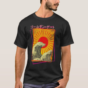 Grote Golf Rising Zon Japan Japanse Vaporwave T-shirt