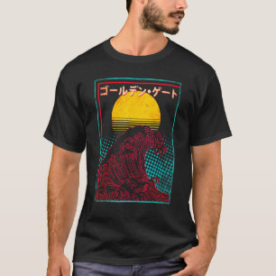 Grote Golf Rising Zon Japan Japanse Vaporwave T-shirt