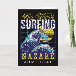 Grote Golf Surfen Nazaré Portugal Surfer Surfen Kaart