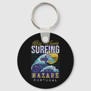 Grote Golf Surfen Nazaré Portugal Surfer Surfen  Sleutelhanger
