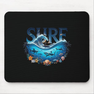 Grote Golf Surfen Strand Liefhebber Surfer Grafisc Muismat