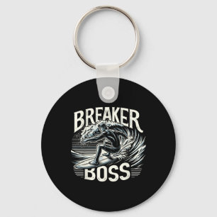 Grote Golf Surfen Surfer Strand Golfbreker Baas Su Sleutelhanger
