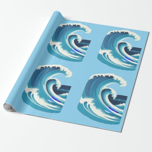 Grote Golf Surfer Thunder_Cove Cadeaupapier (Uitgerold)