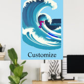 Grote Golf Surfer Thunder_Cove Poster (Thuiskantoor)