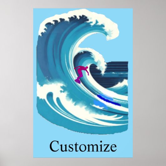 Grote Golf Surfer Thunder_Cove Poster (Voorkant)