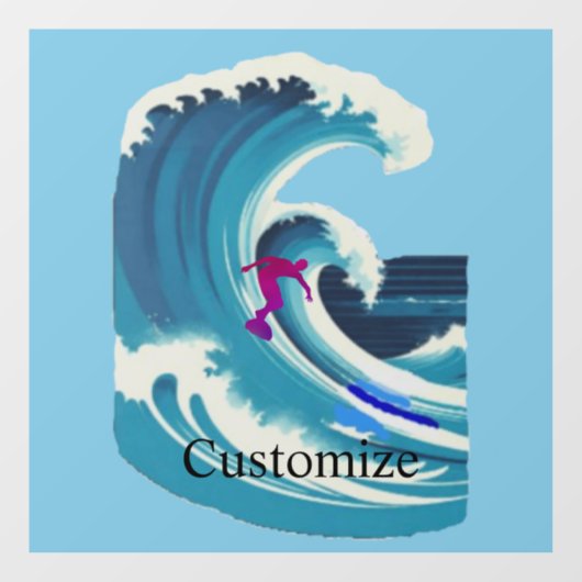 Grote Golf Surfer Thunder_Cove Raamsticker (Vel)
