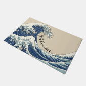 Grote golf - traditionele blauwe deurmat (Schuin)