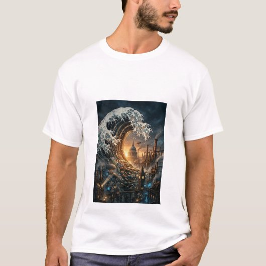 Grote Golf van Afval Stadskunst - Heren T-shirt (Voorkant)