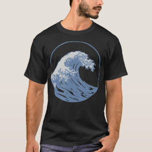 Grote golf van het surf van Kanazawa op het stran T-shirt