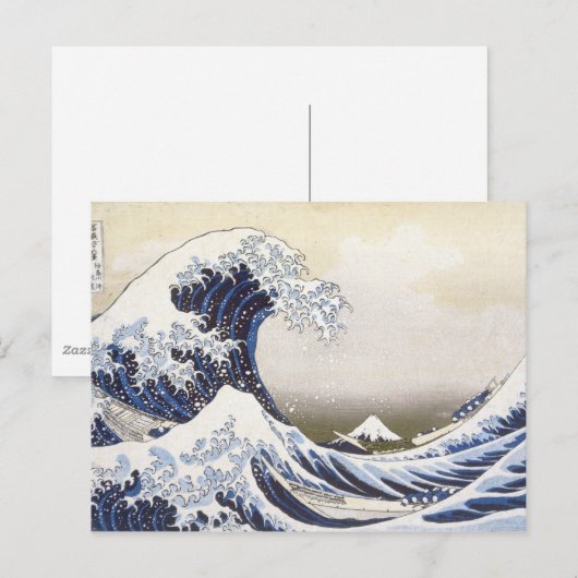 Grote golf van Hokusai Briefkaart (Voorkant / Achterkant)