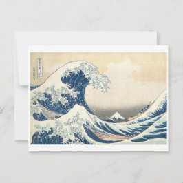 Grote Golf van Kanagawa door Hokusai circa 1831 Briefkaart