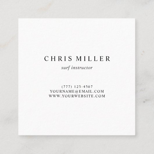 Grote Golf van Kanagawa door Hokusai Surfer Vierkante Visitekaartje (Achterkant)