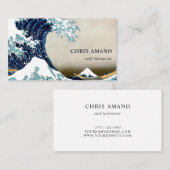 Grote Golf van Kanagawa door Hokusai Surfer Visitekaartje (Voorkant / Achterkant)