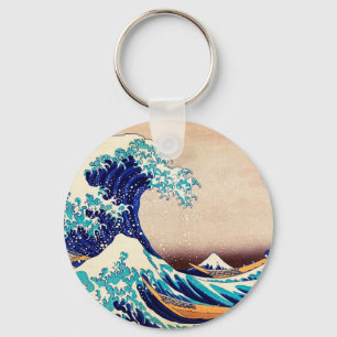 Grote golf van Kanagawa Hokusai Japanse Vintage Sleutelhanger