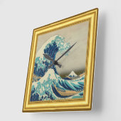 Grote Golf van Kanagawa, Japan, omwoeld Vierkante Klok (Hoek)