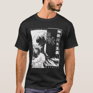 Grote golf van Kanagawa Japanse esthetische Hokusa T-shirt