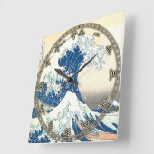 Grote Golf van Kanagawa, Japanse kunst, Hokusai Vierkante Klok (Hoek)