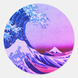 Grote Golf van Kanagawa & Japanse Kunst /Japan Ronde Sticker