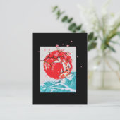 Grote golf van Kanagawa Japanse viskarp Koi Briefkaart (Staand voorkant)