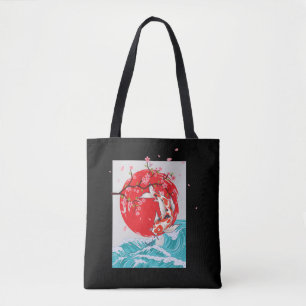 Grote golf van Kanagawa Japanse viskarp Koi Tote Bag