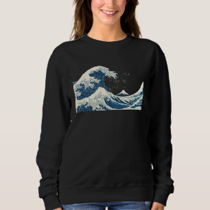 Grote golf van Kanagawa Katsushika Hokusai Surfen Trui