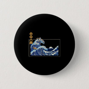 Grote Golf van Kanagawa Met de Esthetische Kanji O Ronde Button 5,7 Cm