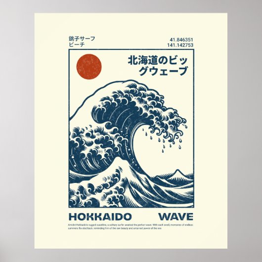Grote Golf van Kanagawa Poster (Voorkant)