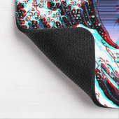 Grote golf van Kanagawa Vaporwave  Retro Muismat (Hoek)