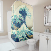 Grote Golf van Kangawa door Hokusai Douchegordijn (In situ)