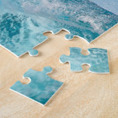 Grote golf van oceaan die verticale puzzel doorbre (Zijkant)