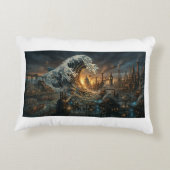 Grote golf van plastic afval - Steampunk kussen (Achterkant)