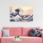 Grote golf voor de kust van Kanagawa door Hokusai Canvas Afdruk (Insitu (Woonkamer))