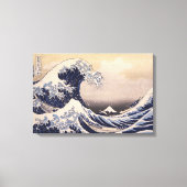 Grote golf voor de kust van Kanagawa door Hokusai Canvas Afdruk (Voorkant)