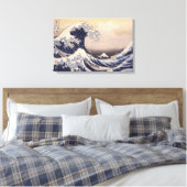 Grote golf voor de kust van Kanagawa door Hokusai Canvas Afdruk (Insitu (Slaapkamer))