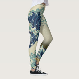 Grote golf voor de kust van Kanagawa door Hokusai Leggings