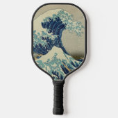 Grote golf voor de kust van Kanagawa door Hokusai Pickleball Paddle (Achterkant)